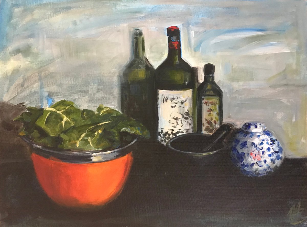 Still life with Kale by Monica Callaghan