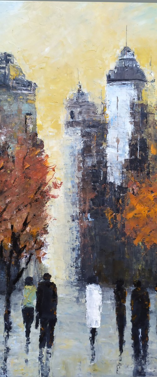 A street,a city by Maria Karalyos