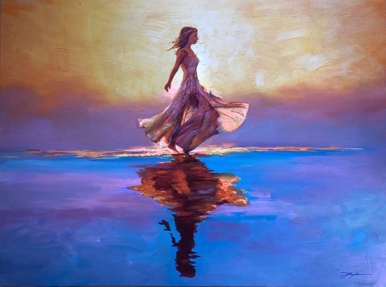 Sunset Run: Dancing on Water