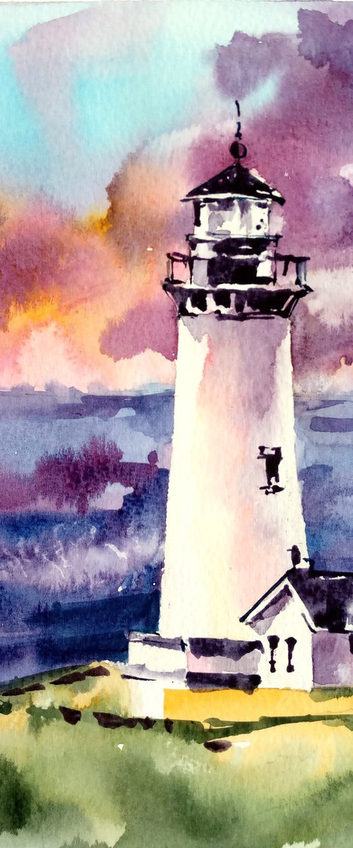 "Sunset. Lighthouse" by Ksenia Selianko