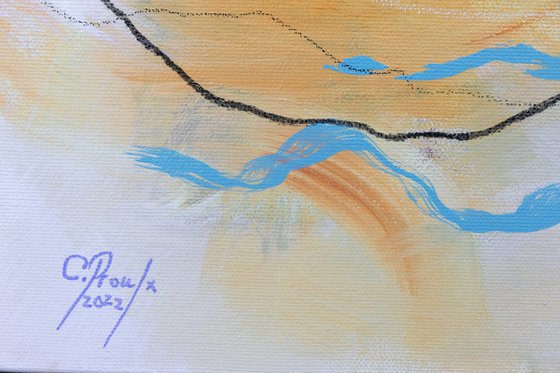 Eau vive - Abstract landscape - Ready to hang