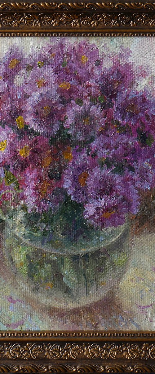 Purple Flowers painting by Nikolay Dmitriev