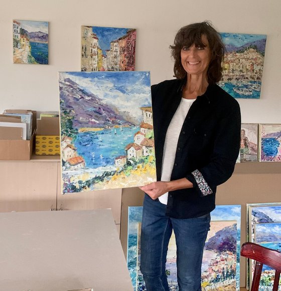 Italian village on the sea