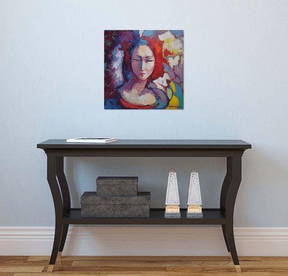 Love (50x50cm,  oil painting, ready to hang)