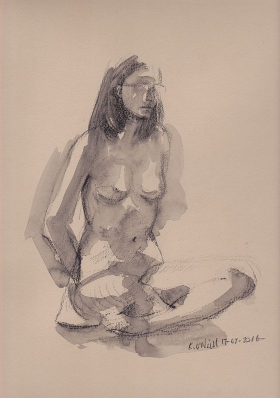 Seated nude