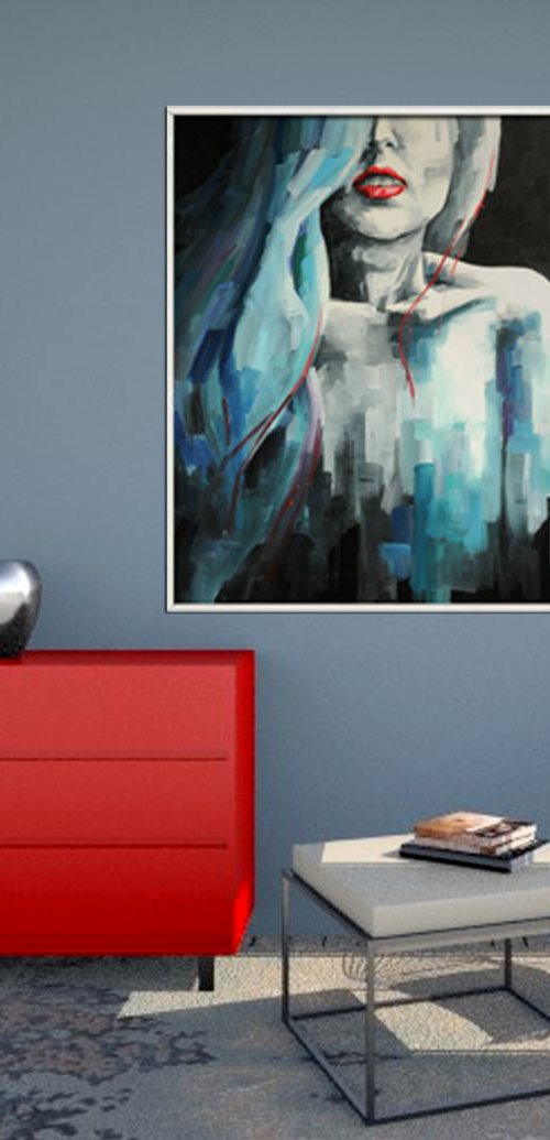Oil painting "Grey" by Karolina Masiewicz Zawisza