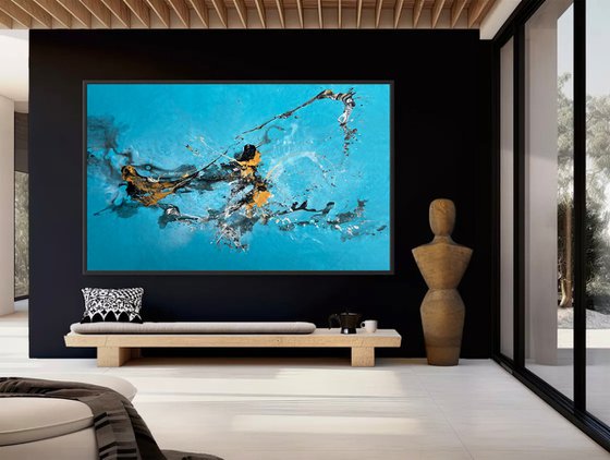 Abstract Turquoise and Gold