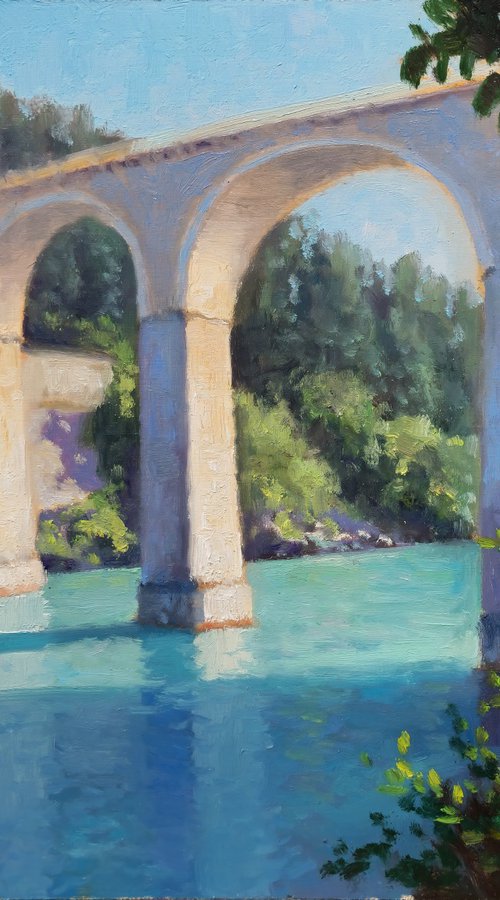 Railway Bridge in Sisteron by Pascal Giroud