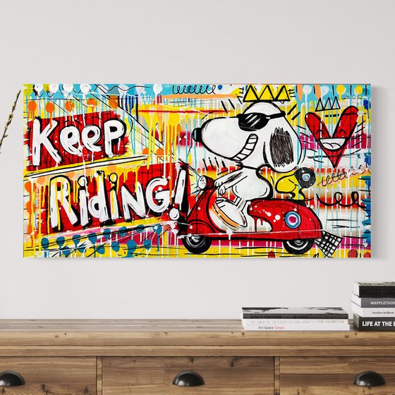 Keep Riding (50x100cm) Ready to hang