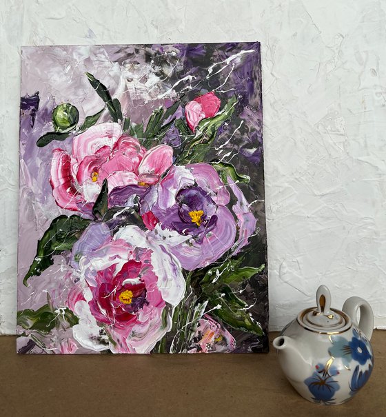 Peony painting