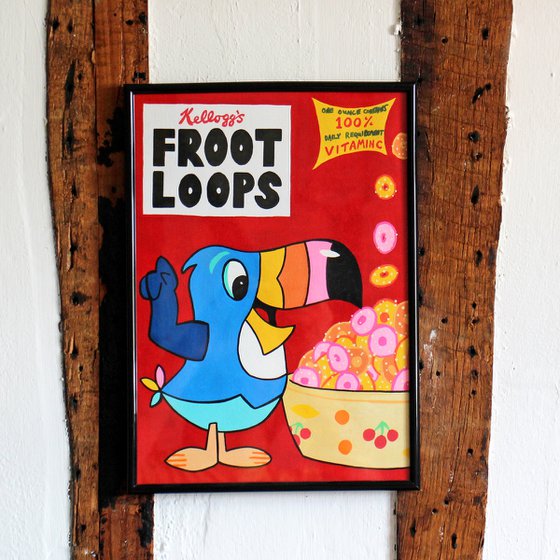 Froot Loops Cereal Painting