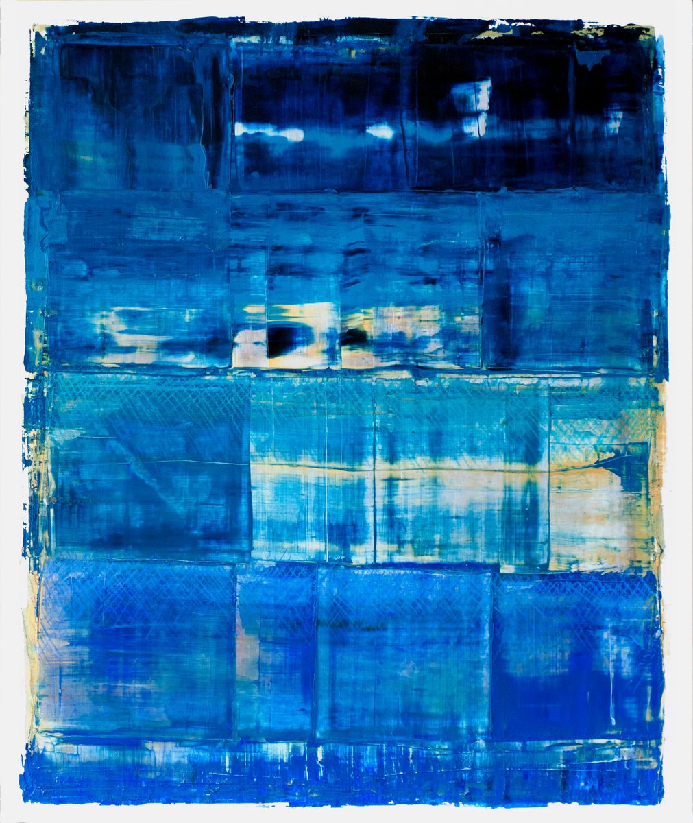 Abstract Oil Painting By Oto Macek, 23 X 28", Untitled 010, Original Artwork