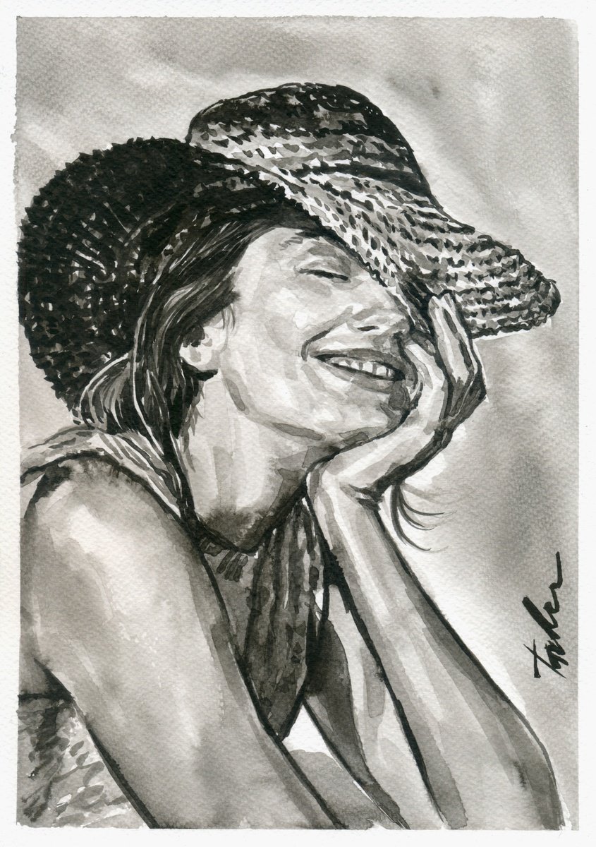 Urban And Pop Ink Drawing , Happy, Sunny Day By Tashe, 8 X 12, Artwork For Sale On Artfinder