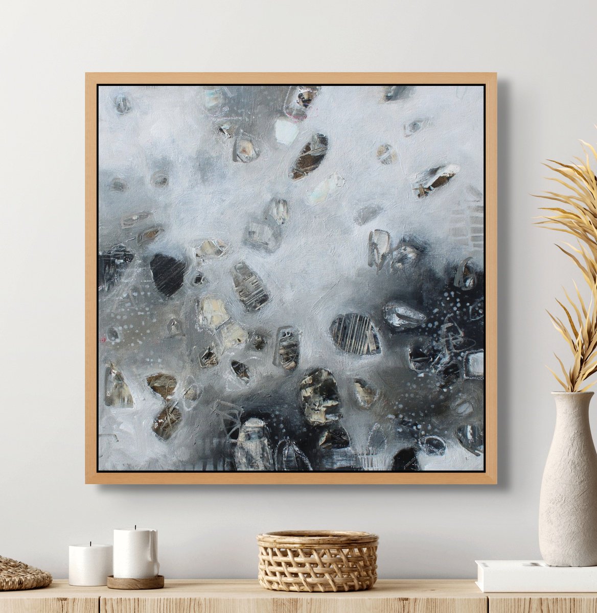 Expressive Abstract Painting By Sage Mountain Studio, 20 X 20", Fever Dream, Original Artwork