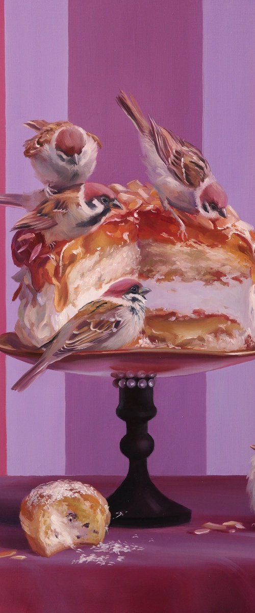 "Bird Feast" by Lena Vylusk