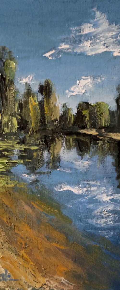 Impression. Sunny riverbank by Oleh Rak