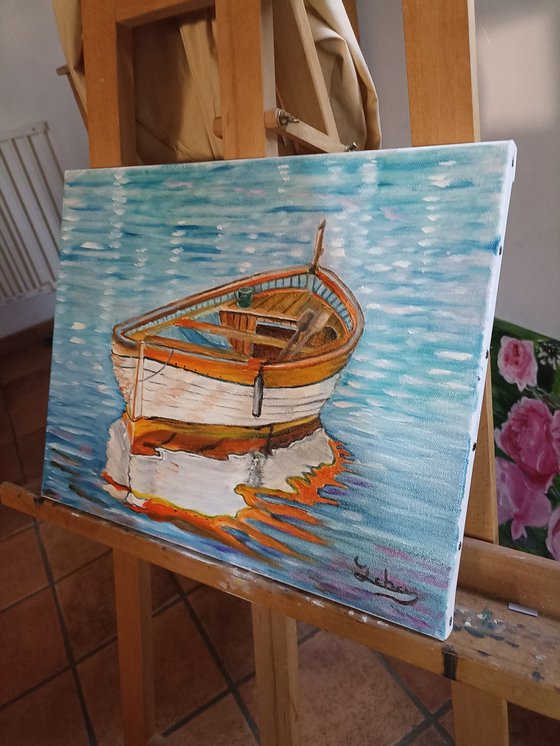 Orange boat