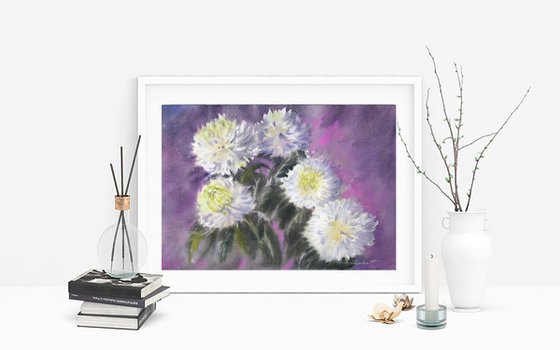 White chrysanthemums