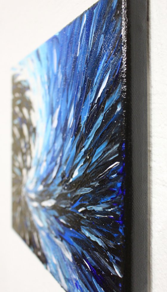 White and blue eruption