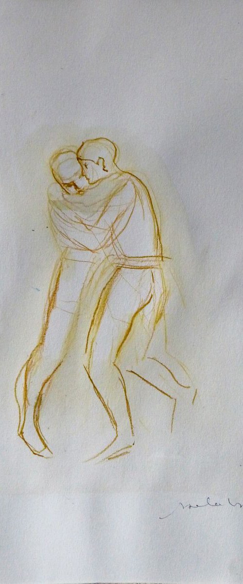 The Lovers 18C2, 42x29 cm by Frederic Belaubre