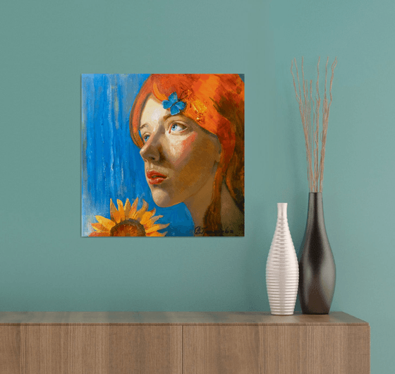 Girl with butterfly