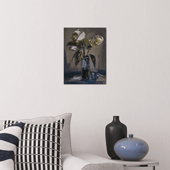 White flowers in vase