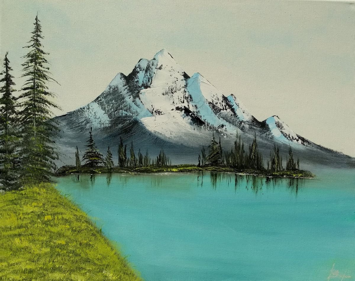 Mountain Lake Oil Painting for Mother’s Day Mothers day gift Mother’s day by Veronika Joy