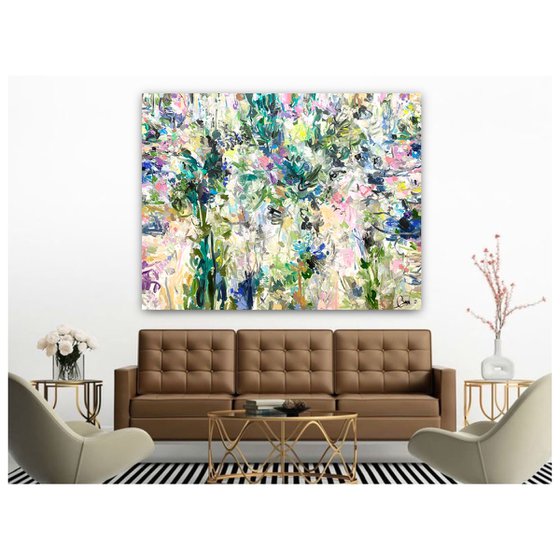 The dream garden -  extra large abstract paintings