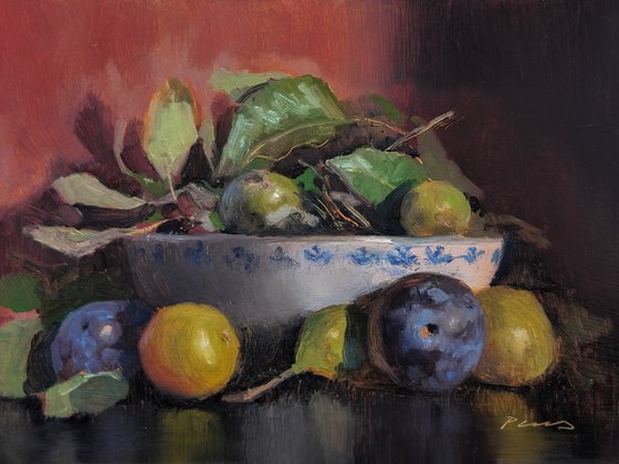 Plums and a Bowl