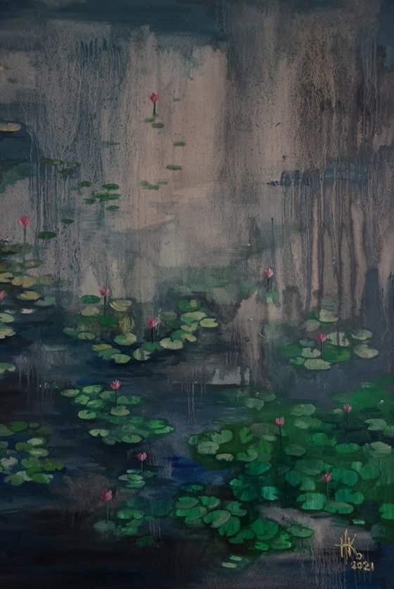 Lily pond. Petrichor