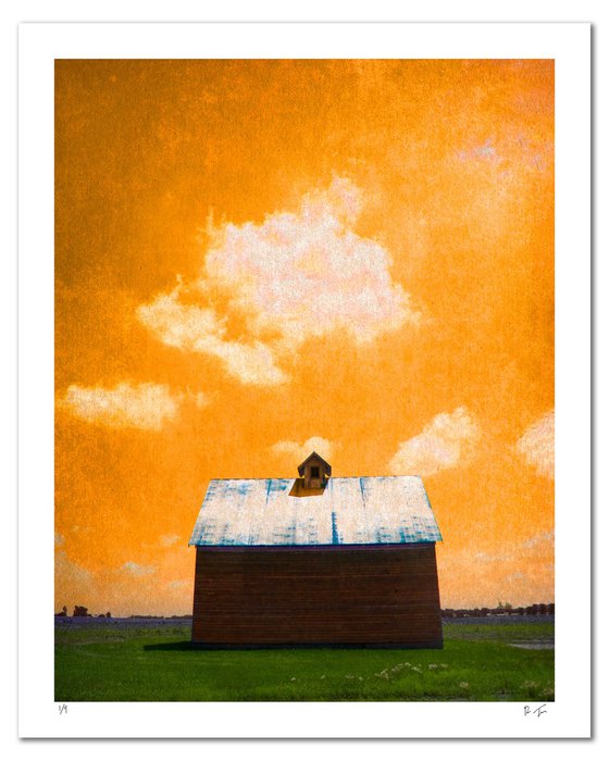 Unitled (Barn with Orange Sky)