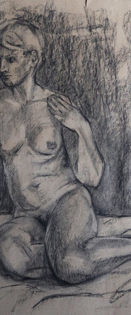 Nude model sketch by Kateryna Bortsova