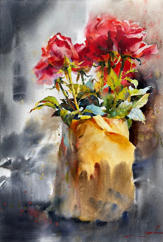 Roses watercolor