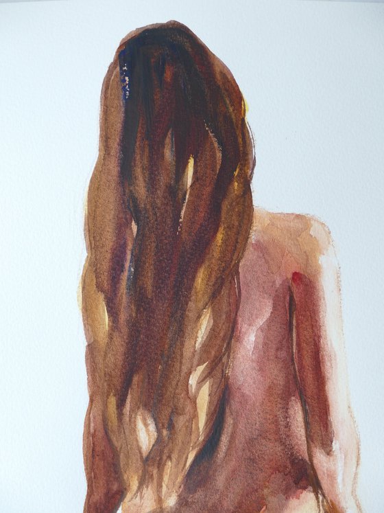 Seated female nude