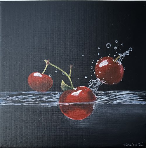 Cherry splash by Maxine Taylor