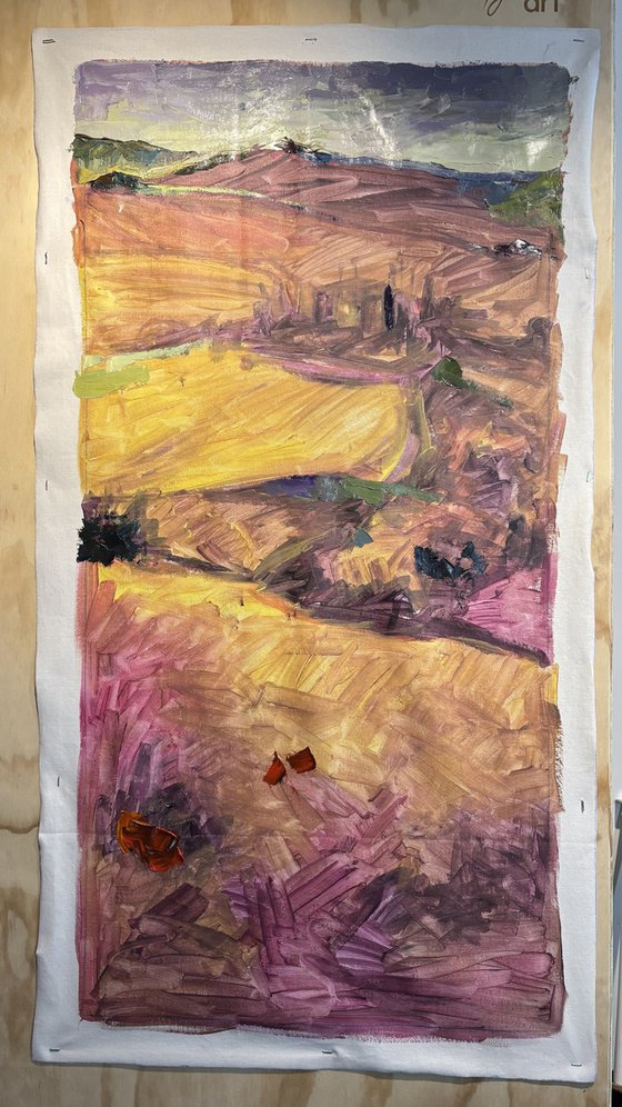 "Poppies of Tuscany. Before the rain."