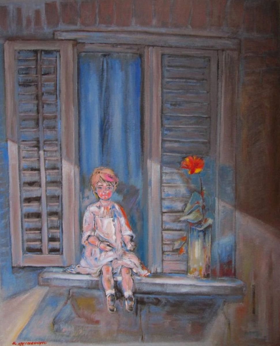 The doll in the window by Srecko Kuzmanovic