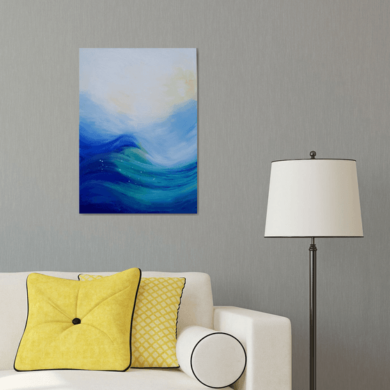 Turquoise wave (50x70cm)