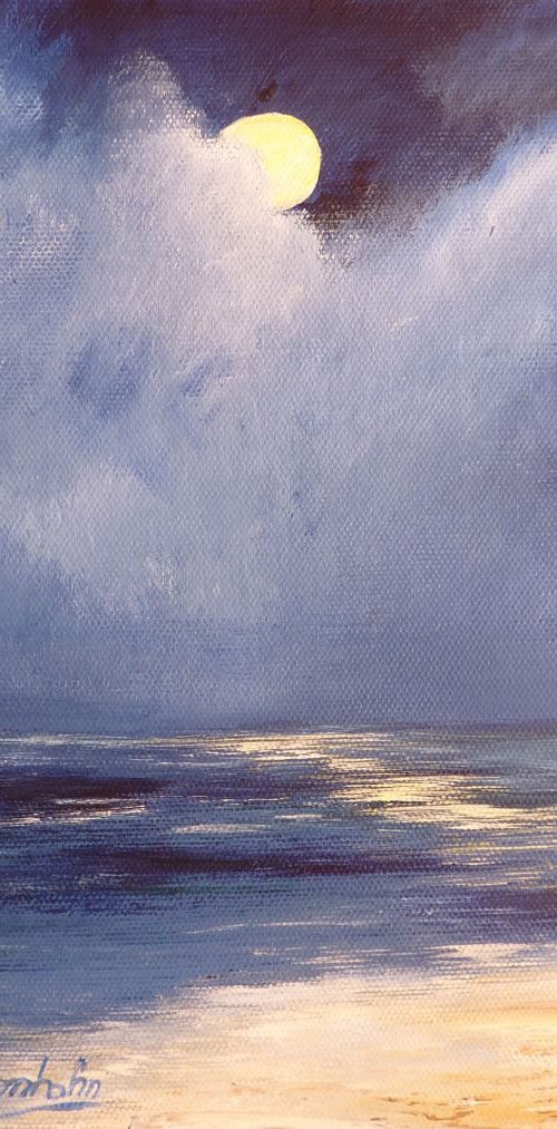 Moonlit Shore by Margaret Denholm