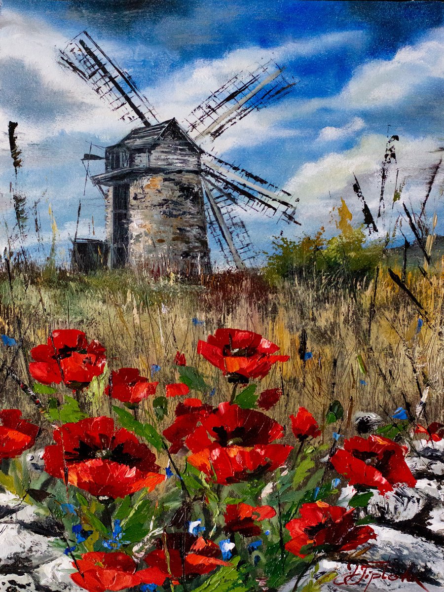 Impressionistic Landscape Oil Painting By Tetiana Tiplova, 12 X 16", Spanish Landscape, Original Artwork