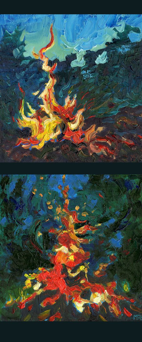 Small Fires #15#16 by Mary Kemp