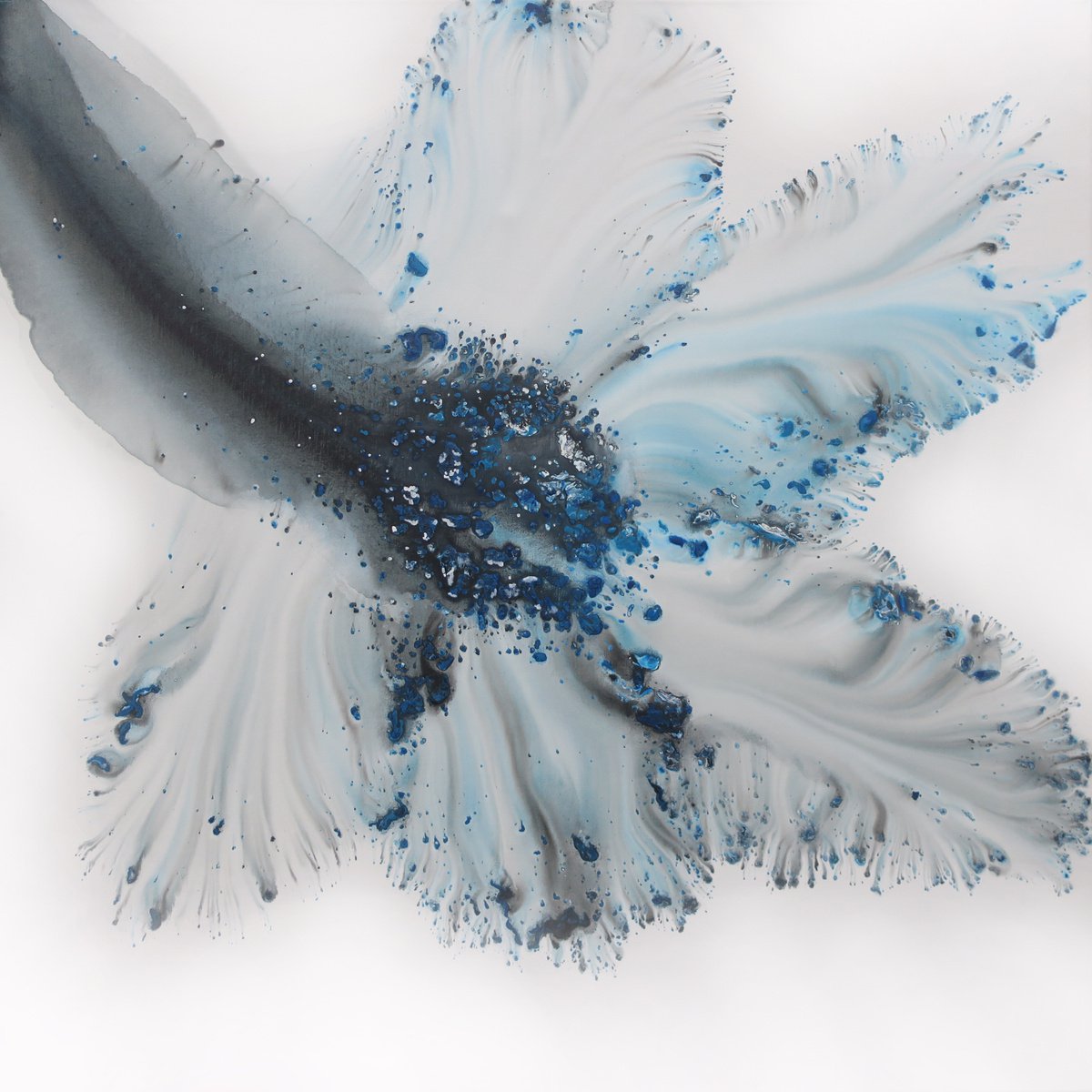 Abstract Landscape Acrylic Painting By Muriel Napoli, 39 X 39", Santa Catalina Island, Original Artwork