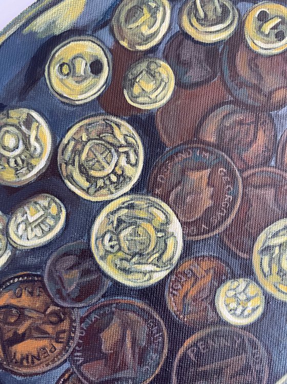 Tin of Things, Coins and Buttons