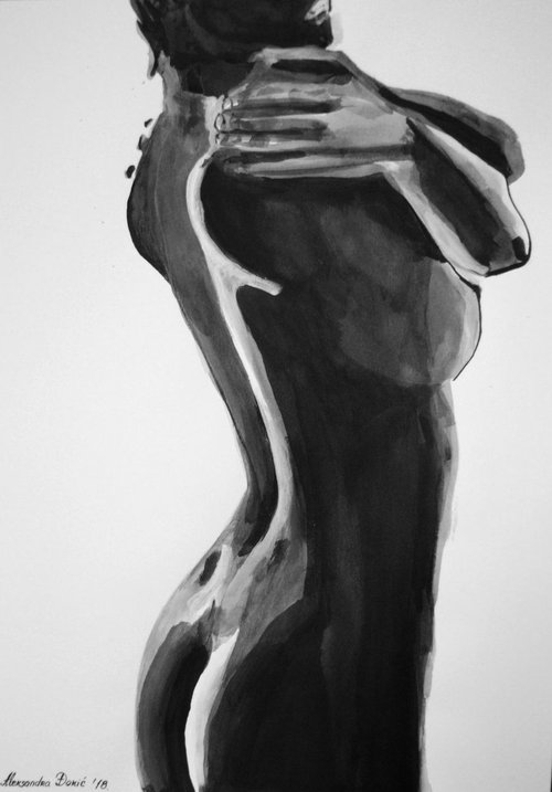 Nude  258 / 42 x 29.7 cm by Alexandra Djokic