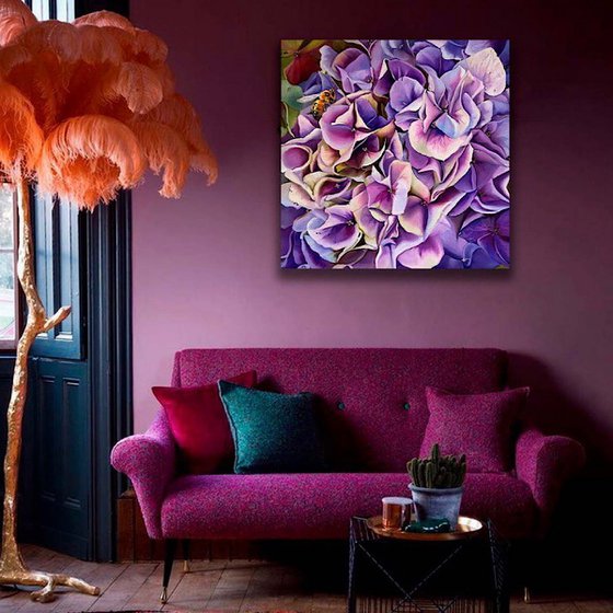 Hydrangea. Fragment.