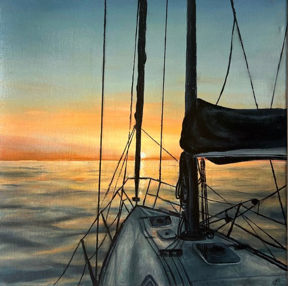 Sailboat at sunset