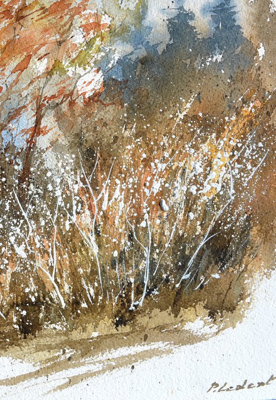 autumn landscape-watercolor