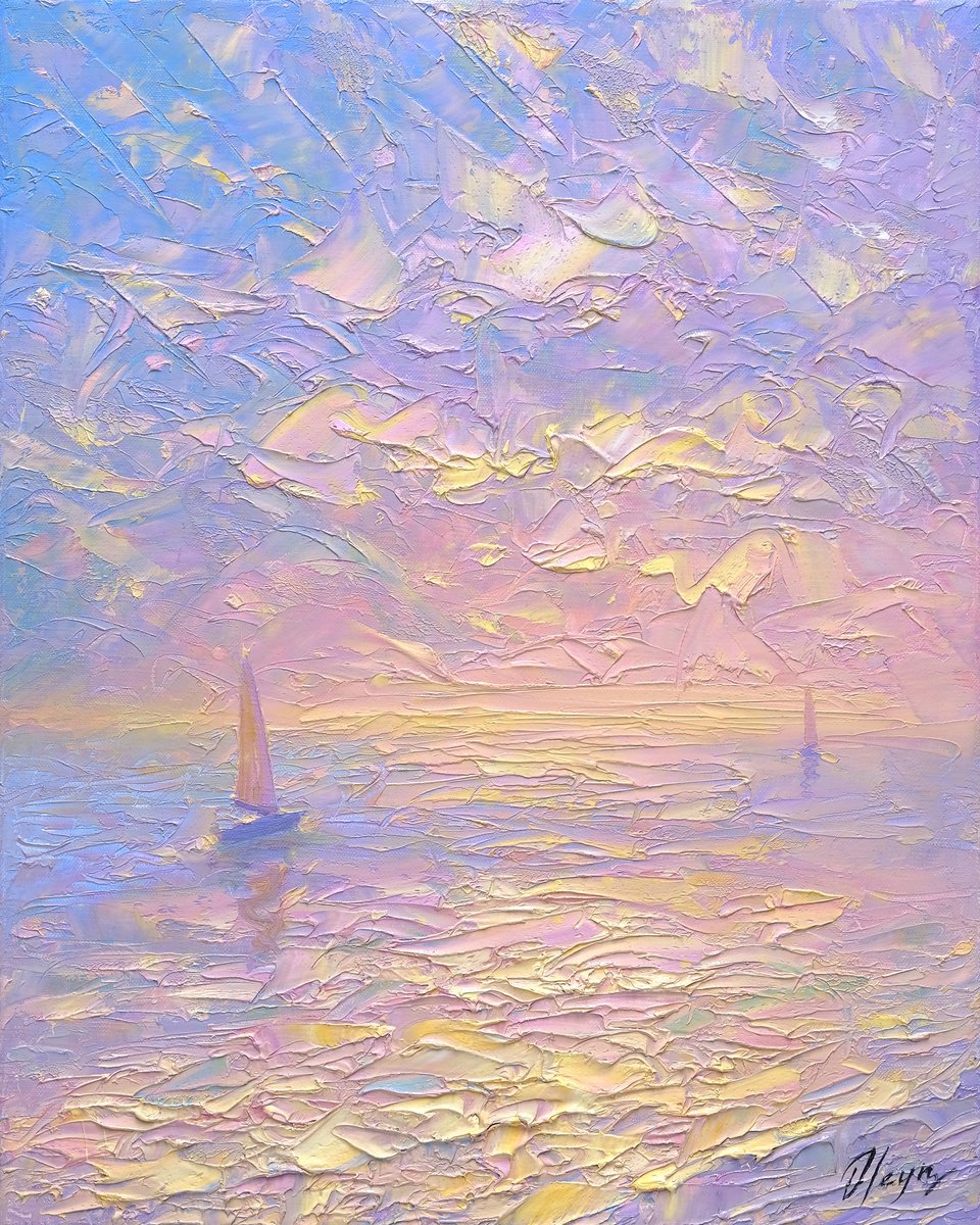 Impressionistic Landscape Oil Painting By Dmitry Oleyn, 16 X 20, Dream World, Original Artwork