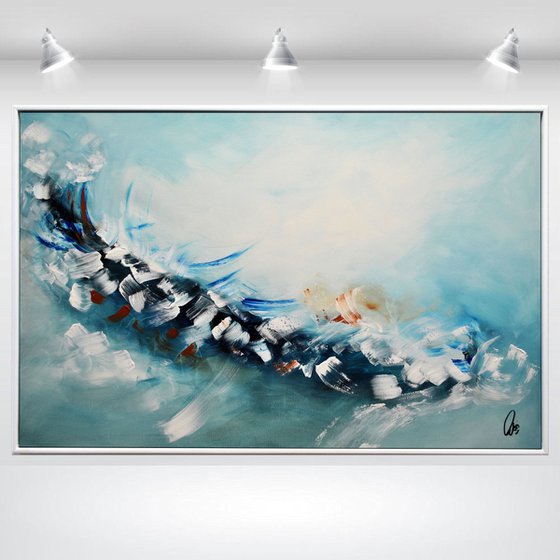 Emotional II  - Abstract Art - Acrylic Painting - Canvas Art - Framed Painting - Abstract Sea Painting - Ready to Hang