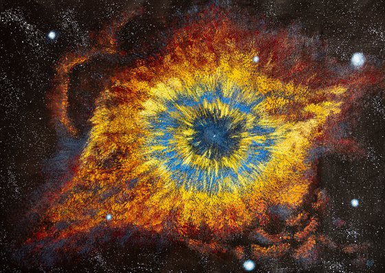 Snail Nebula Vibrant Abstract